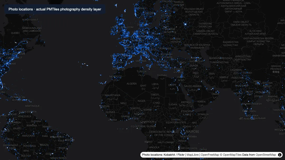 Most Photographed Places — Global Geotagged Photo Locations (2026): actual dataset map preview