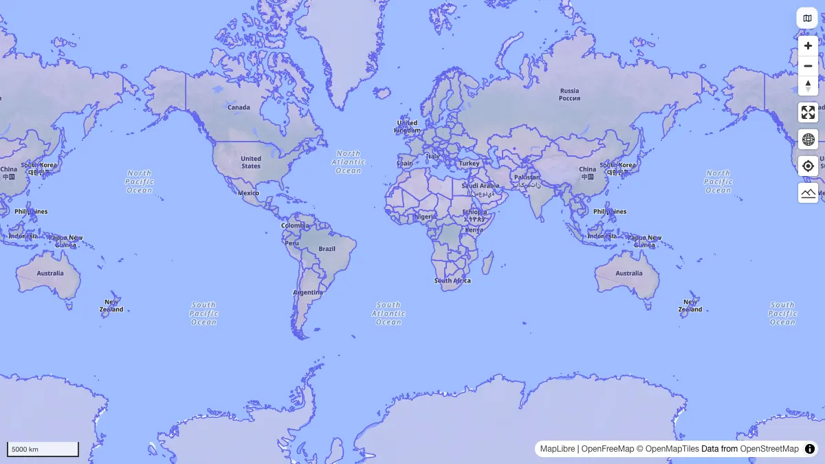 World Countries: actual dataset map preview