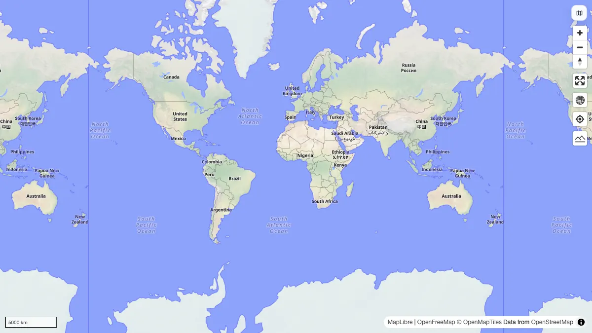 World Ocean: actual dataset map preview